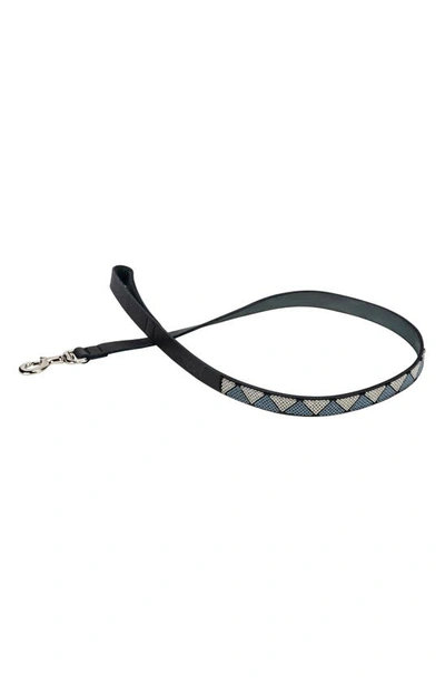 Jabulani Beaded Leather Pet Leash In Silver Celestial