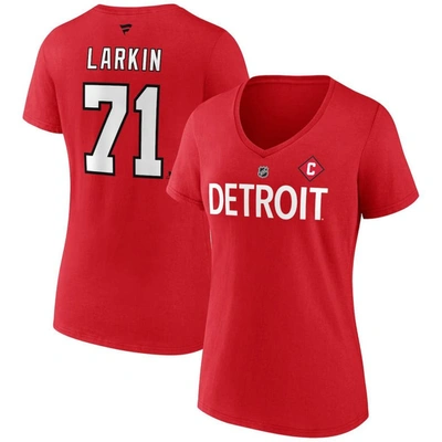 Fanatics Branded Dylan Larkin Red Detroit Red Wings Special Edition 2.0 Name & Number V-neck T-shirt