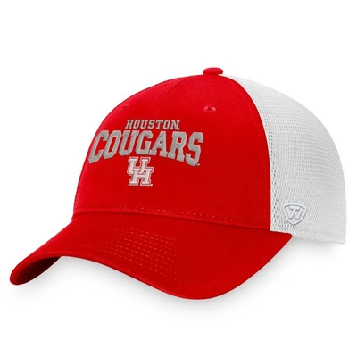 Top Of The World Red Houston Cougars Breakout Trucker Snapback Hat