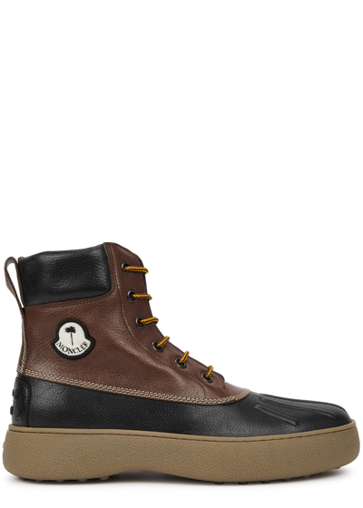 Moncler Genius X Palm Angels Leon Ankle Boots In Brown