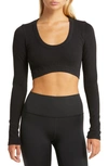 Alo Yoga Ribbed-knit Crop Top In Black