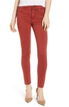 Ag Farrah High Waist Ankle Skinny Jeans In Sulfur Firebrick