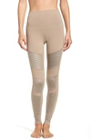 Alo Yoga High Waist Moto Leggings In Gravel/ Gravel Glossy