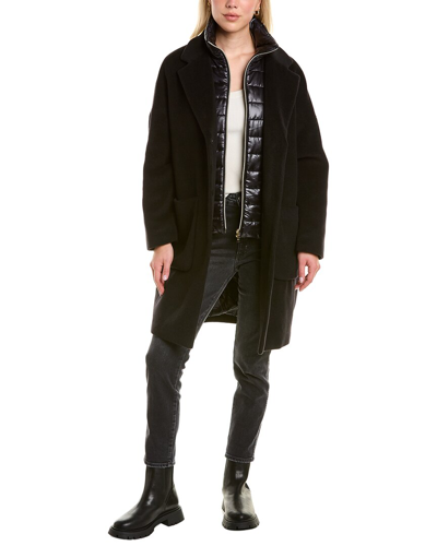 Herno Alpaca & Wool-blend Coat In Black