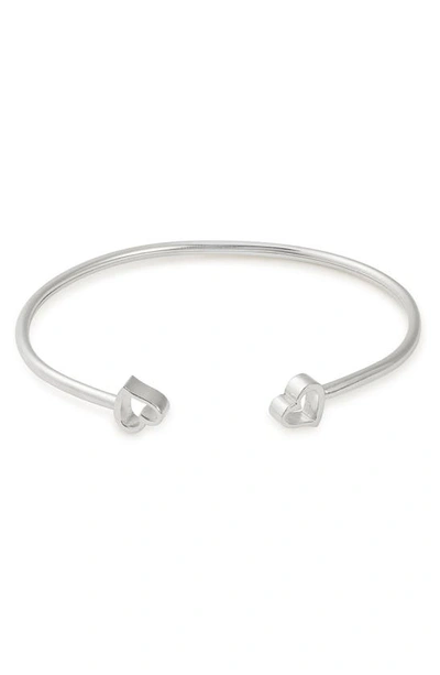 Alex And Ani Formidable H Cuff In Silver