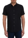 Robert Graham Bayview Short Sleeve Button Down Shirt In Black