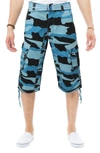 X-ray Belted Cargo Shorts In Teal Camo