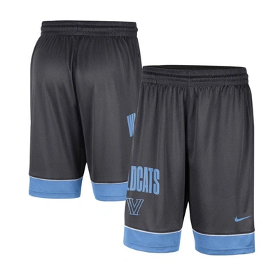 Nike Men's  Charcoal, Light Blue Villanova Wildcats Performance Fast Break Shorts In Charcoal,light Blue