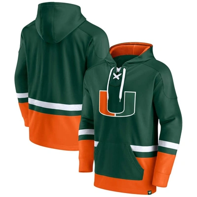 Fanatics Branded Green Miami Hurricanes First Battle Pullover Hoodie