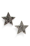 Dana Rebecca Designs 'julianne Himiko' Diamond Star Stud Earrings In Black Diamond/ Black Rhodium