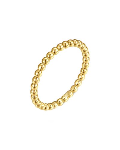 Rachel Glauber 14k Yellow Gold Plated Beaded Stacking Ring Wedding Band