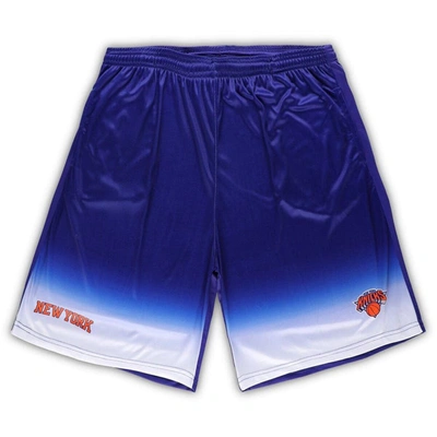 Fanatics Branded Blue New York Knicks Big & Tall Fadeaway Shorts
