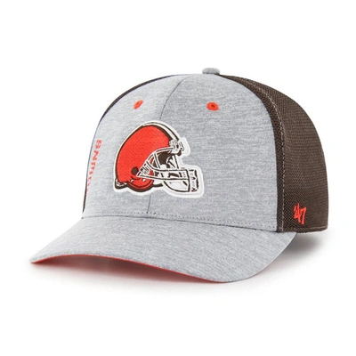 47 ' Gray/brown Cleveland Browns Pixelation Trophy Flex Hat
