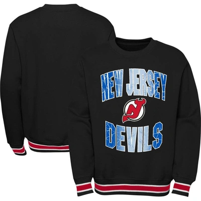 Outerstuff Kids' Youth Black New Jersey Devils Classic Blueliner Pullover Sweatshirt
