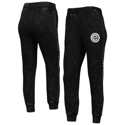 The Wild Collective Black Chicago Cubs Marble Jogger Pants
