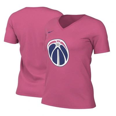 Nike Women's  Pink Washington Wizards 2022/23 City Edition Essential V-neck T-shirt