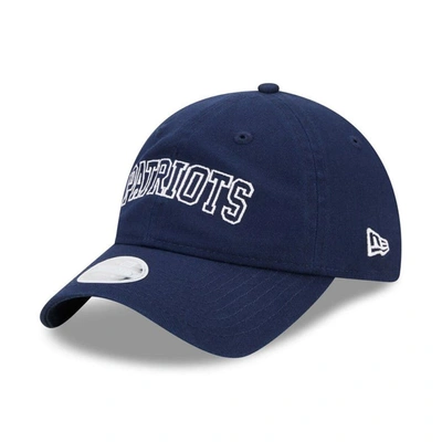 New Era Navy New England Patriots Collegiate 9twenty Adjustable Hat