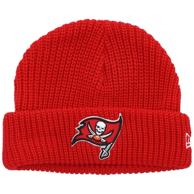 New Era Red Tampa Bay Buccaneers Fisherman Skully Cuffed Knit Hat