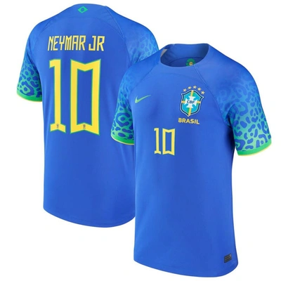 Nike Neymar Jr. Blue Brazil National Team 2022/23 Away Breathe Stadium Replica Player Jersey