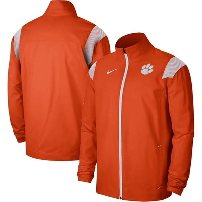 Nike Orange Clemson Tigers Woven Full-zip Jacket
