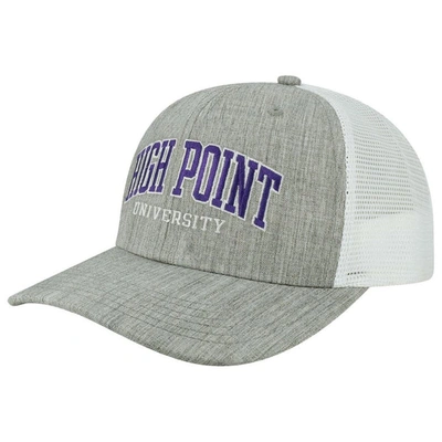 Legacy Athletic Men's Heather Grey, White High Point Trouserhers Arch Trucker Snapback Hat In Heather Grey,white