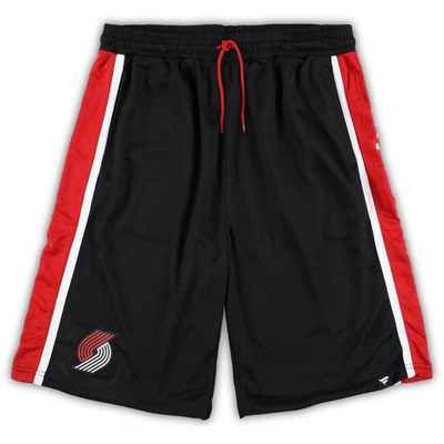 Fanatics Branded Black Portland Trail Blazers Big & Tall Referee Iconic Mesh Shorts