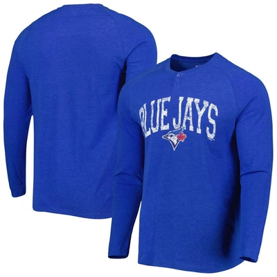 Concepts Sport Royal Toronto Blue Jays Inertia Raglan Long Sleeve Henley T-shirt