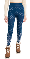 Sweaty Betty Fair Isle Jacquard Base Layer Leggings In Deep Blue