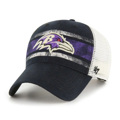 47 ' Black/white Baltimore Ravens Interlude Mvp Trucker Snapback Hat