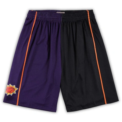 Mitchell & Ness Purple/black Phoenix Suns Big & Tall Hardwood Classics Split Swingman Shorts