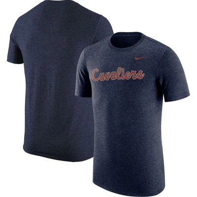 Nike Heathered Navy Virginia Cavaliers Vintage Logo Tri-blend T-shirt