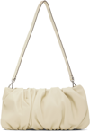 Staud Women's Bean Ruched Leather Shoulder Bag In Cream