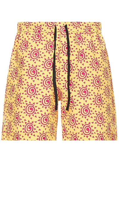 Double Rainbouu Orange 'the Sun' Swim Shorts