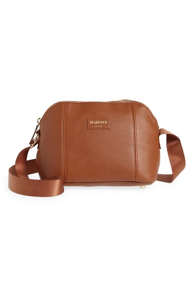 Igloo Luxe Insulated Crossbody Bag In Cognac