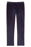 Canali Stretch Cotton Corduroy Trousers In Navy