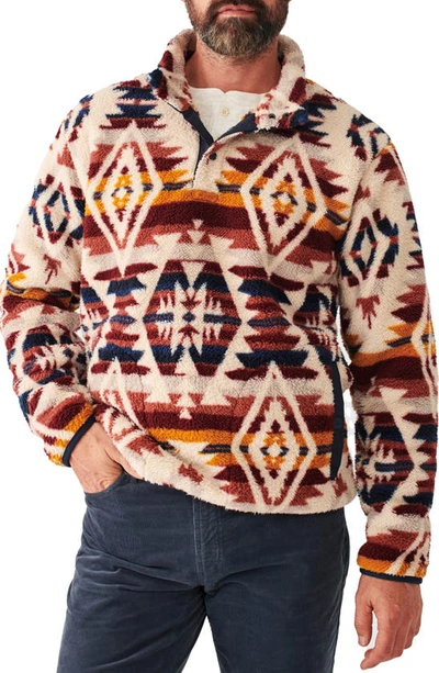 Faherty X Lehi Thundervoice Eagle High Pile Fleece Popover Jacket In ...