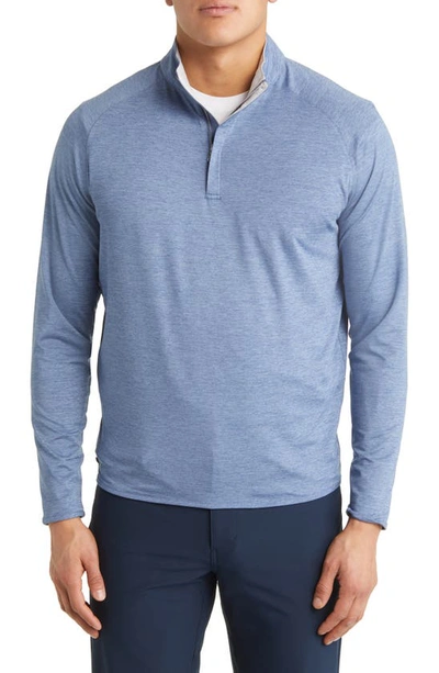 Peter Millar Crown Crafted Stealth Performance Quarter Zip Pullover In Blue Pearl