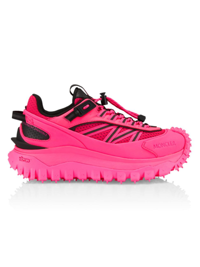Moncler Grenoble Trailgrip Multicolor Runner Trainers In Pink