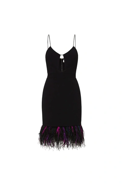 Rebecca Vallance Bronx Keyhole Mini Dress In Black