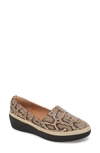 Fitflop Casa Loafer In Taupe Snake Leather