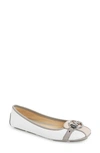 Michael Michael Kors 'fulton' Moccasin In Optic White/ Soft Pink