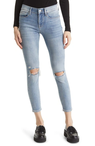 Frame Le Skinny De Jeanne Ankle Jeans In Kincord Rips