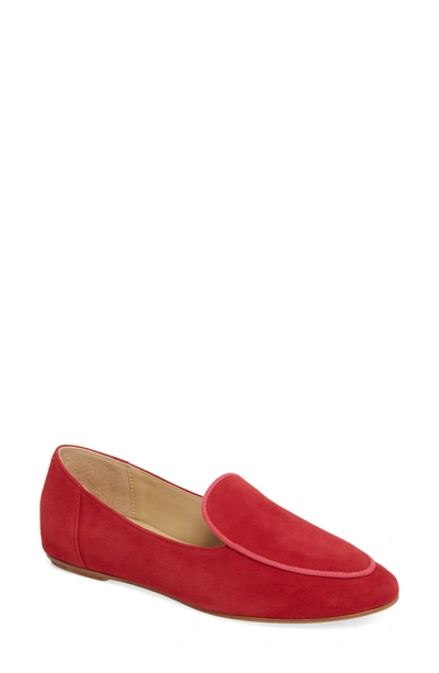 Etienne Aigner Camille Loafer In Cherry/ Peony Suede