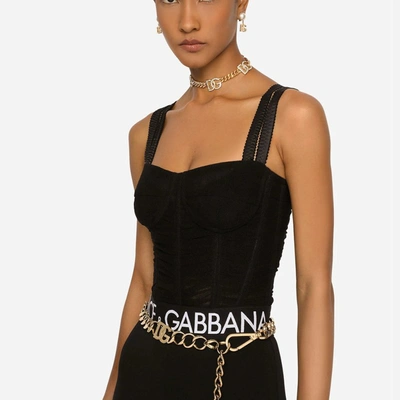 Dolce & Gabbana Black Bustier Top