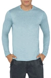 90 Degree By Reflex Cationic Heather Long Sleeve Shirt In Heather Smoke Blue