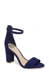Vince Camuto Corlina Ankle Strap Sandal In Moody Blues Nubuck Leather