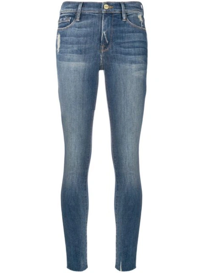 Frame Le Skinny De Jeanne Raw Edge Skinny Jeans In Victoria Park