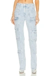 Isabel Marant Vokayo Straight-leg Cargo Jeans In Blue