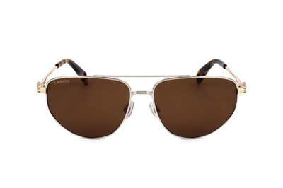 Lanvin Aviator Frame Sunglasses In Gold