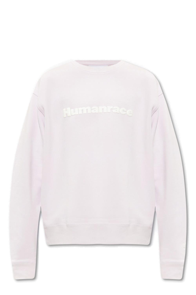 Adidas Originals Pharrell Williams Basics Crewneck Sweatshirt In Almost Pink